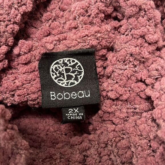 Bobeau bubble knit or popcorn knit turtleneck sweater. Size 2X. - Picture 4 of 6
